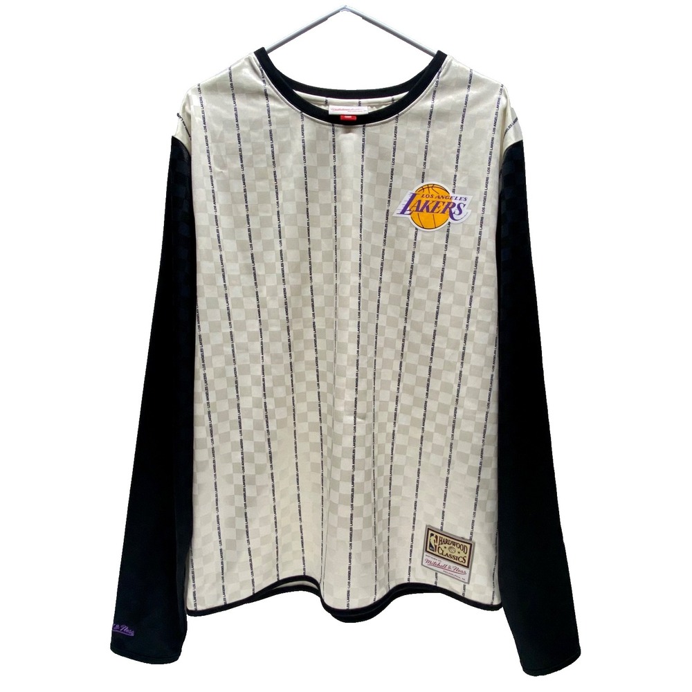 Los Angeles Lakers‎ NBA Shirt Women's Large LS Team Glory HWC Mitchell Ness NWOT